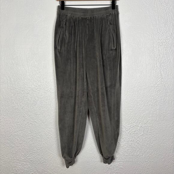 Skims Grey Velour Jogger Lounger Pants Size Medium - Picture 1 of 3